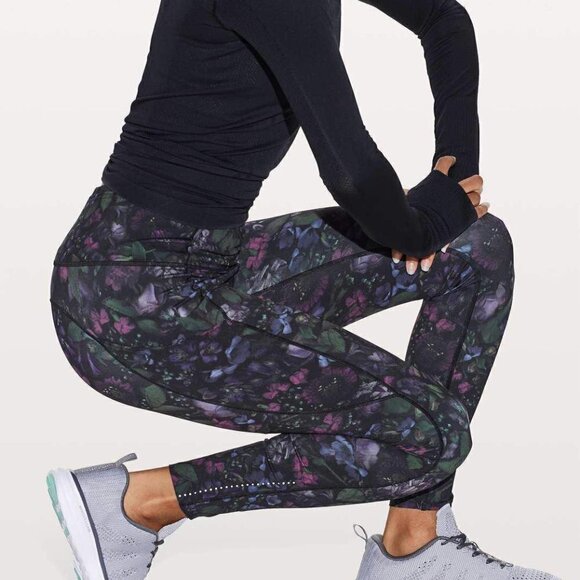 lululemon athletica Pants - Lululemon Fast Free Sz 4 7/8 Tight II Nulux 25" Frozen Flourish W5ATMS 3000-12
